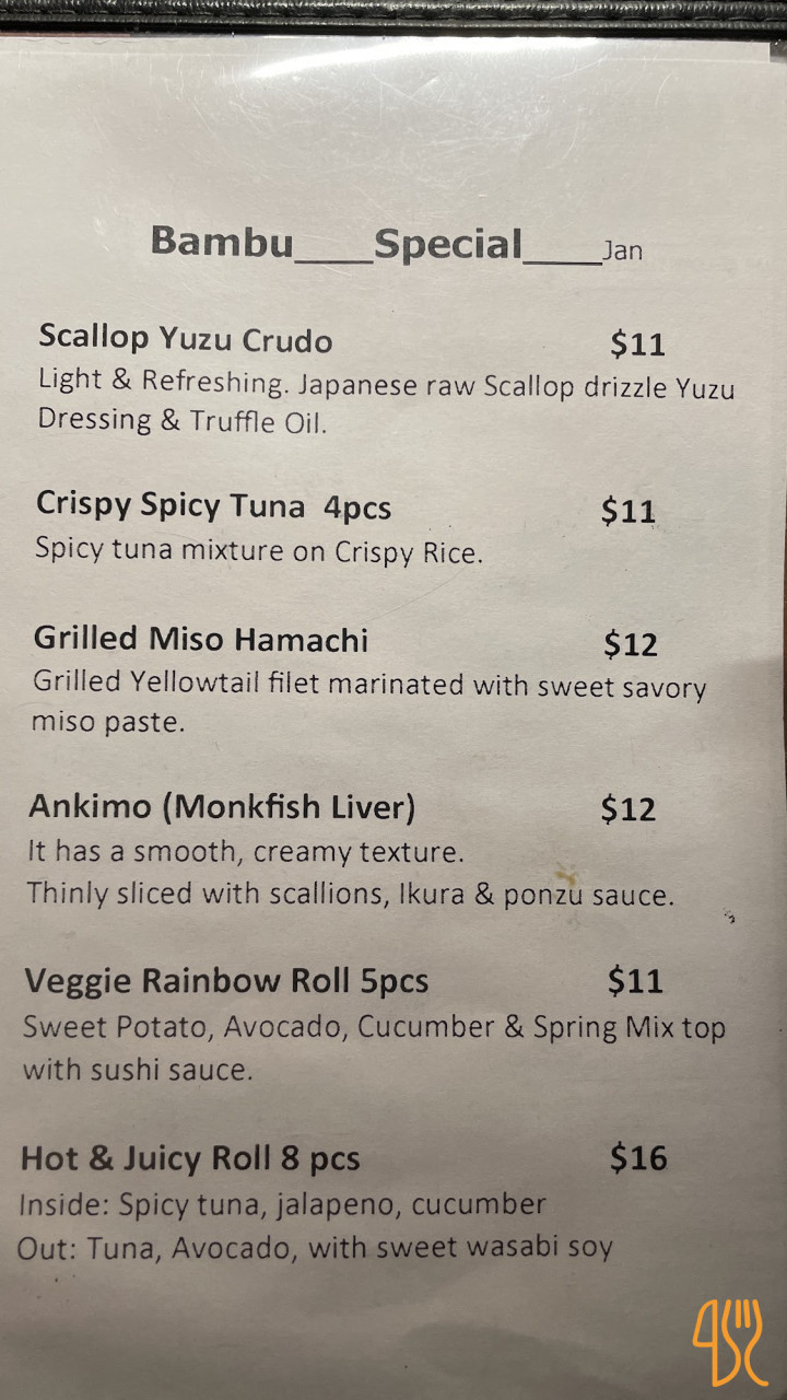 Mały Stolik Bistro Menu