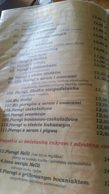 U Wiedźmy Menu
