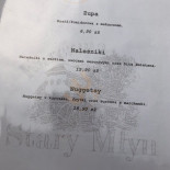Stary Młyn Menu