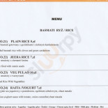 The Curry Of India Menu