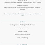 Avocado Menu