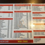 Mai Thai Menu