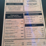 Sosnowicki Gościniec Menu