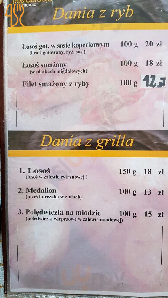Restauracja Bar Smakosz Menu