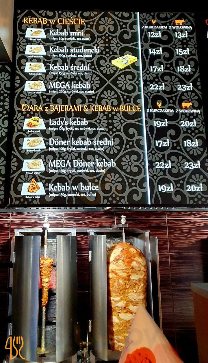 Dara Kebab Menu