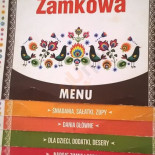Karczma Zamkowa Menu