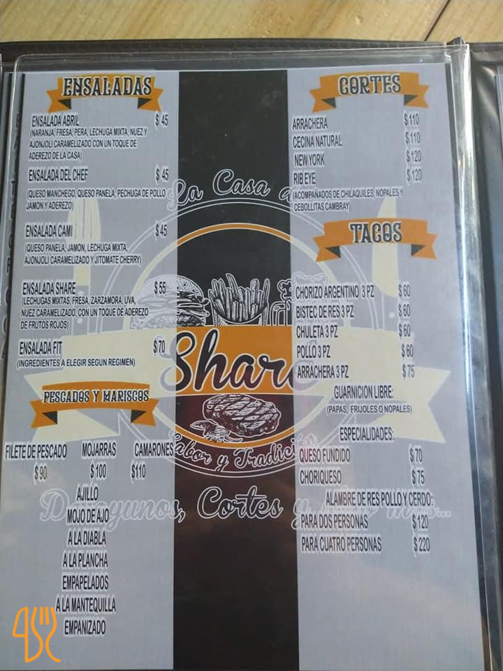 Dziki Zakątek Menu
