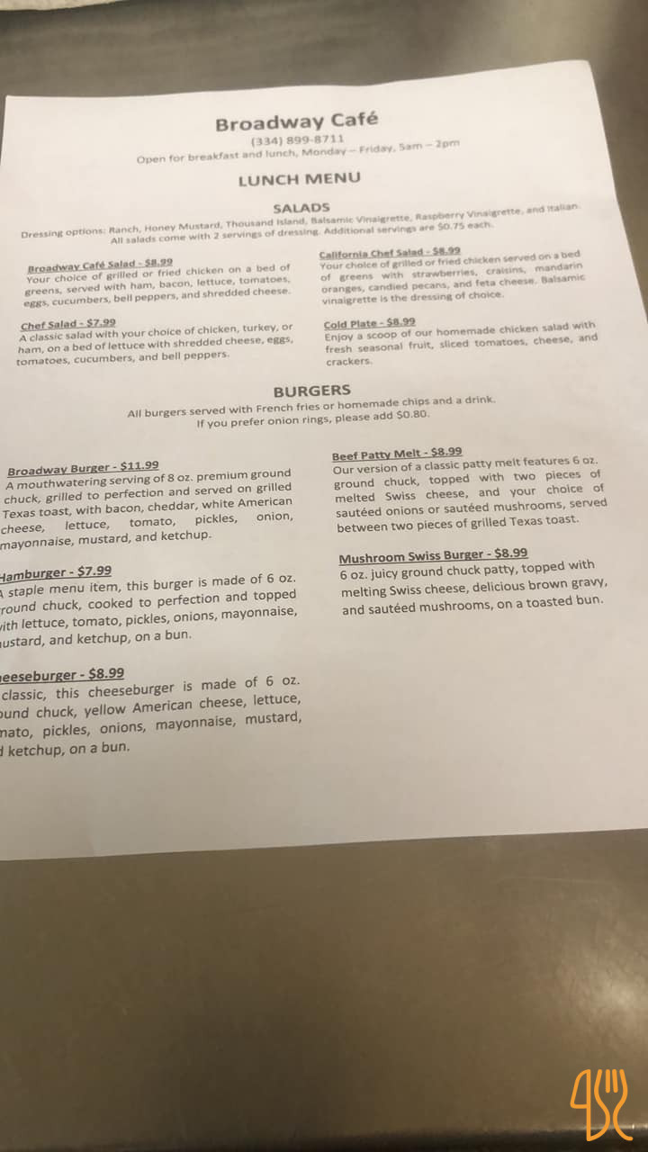 Tawerna U Faryja Menu