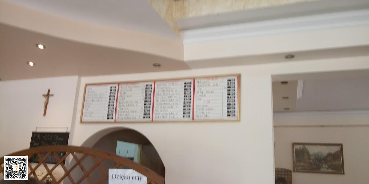 Zajazd Zlota-woda Menu