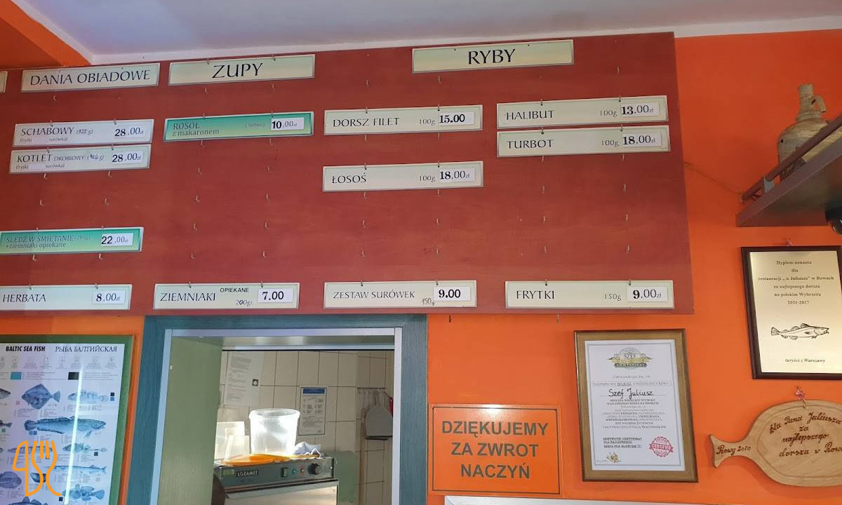 Smazalnia Ryb U Juliusza Menu