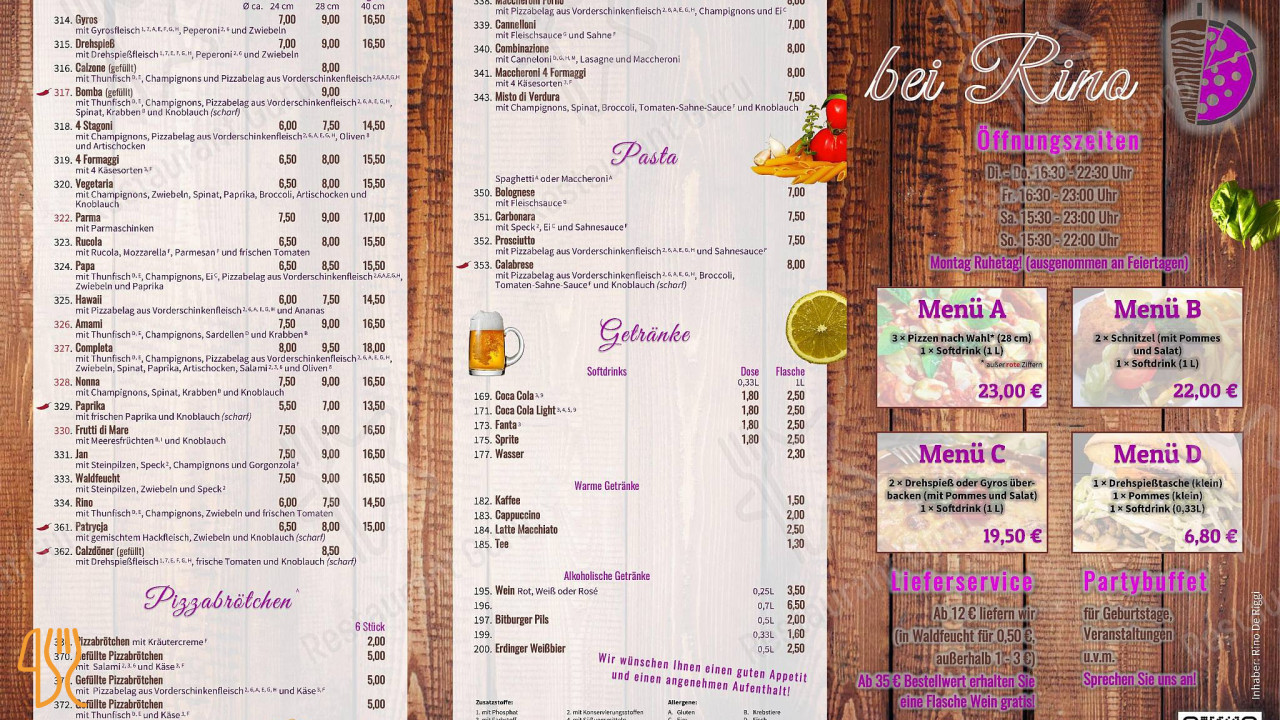 Aleksandra Molenda Ramzes Club Menu