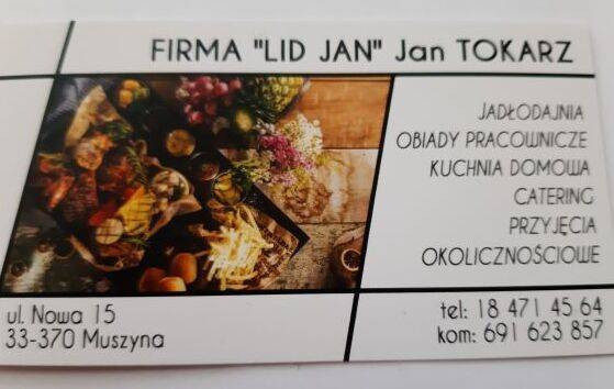 Lid-jan. Tokarz J. Menu