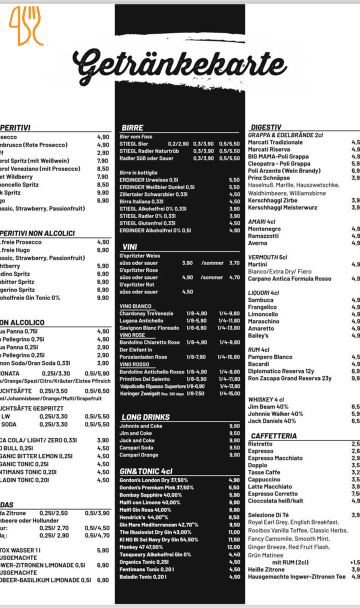 U Kasi Menu