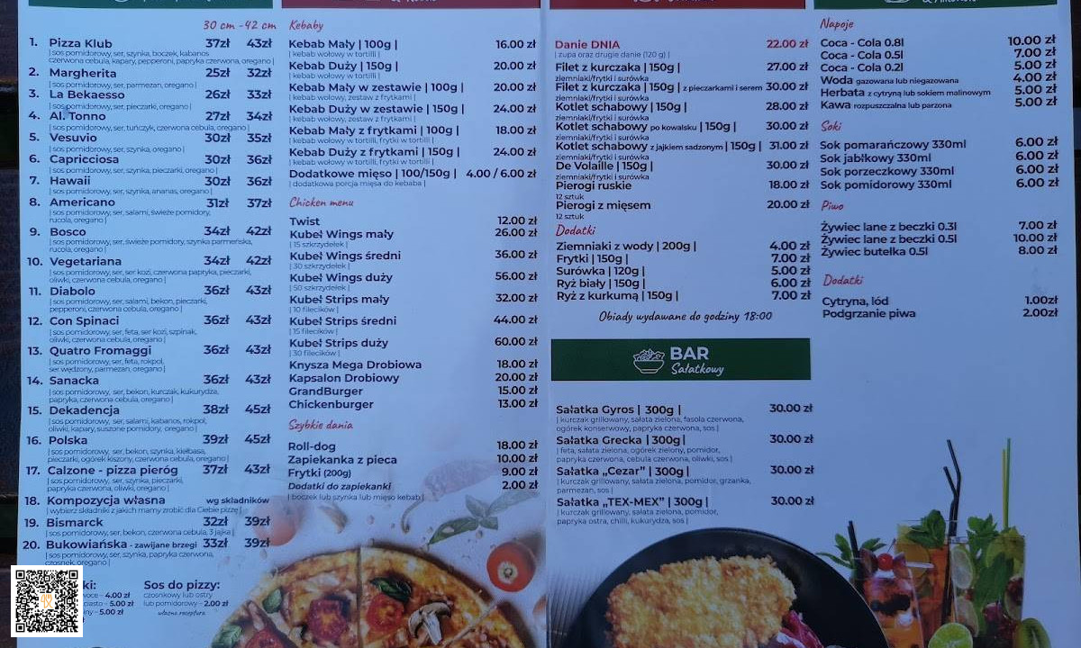 Pizza-klub Krzysztof Sulkowski Menu