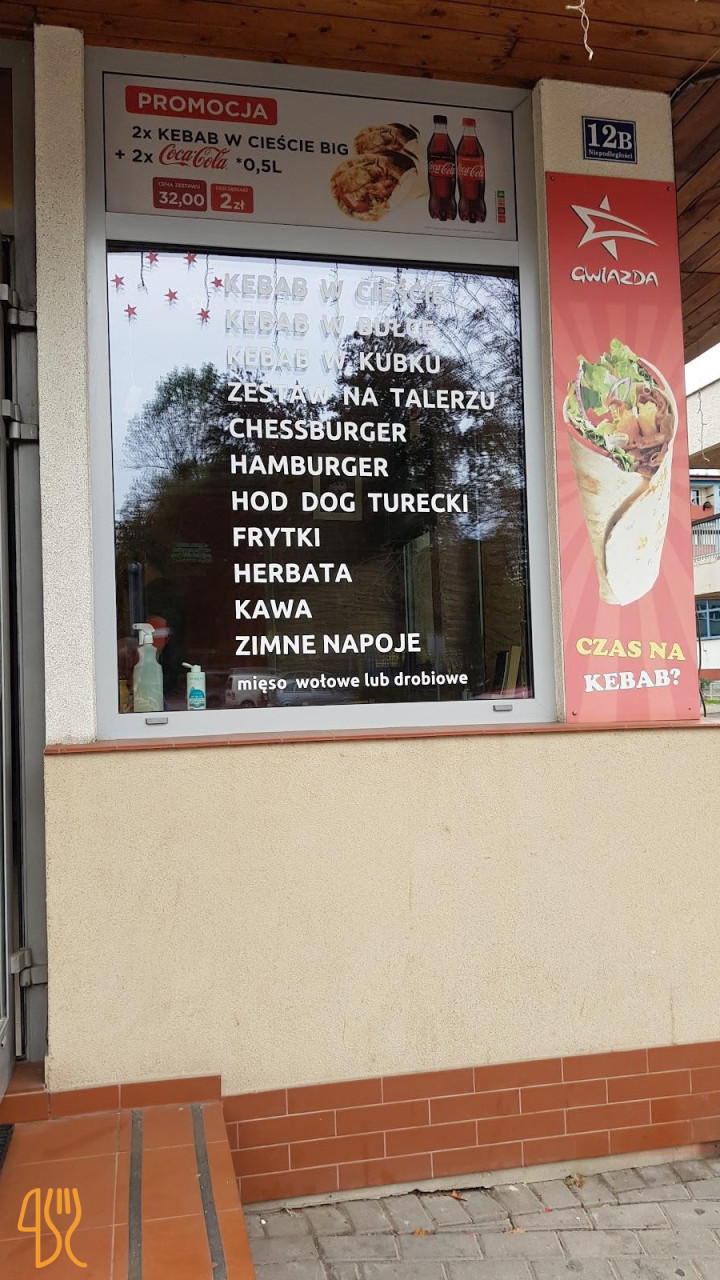 Kebab Gwiazda Menu