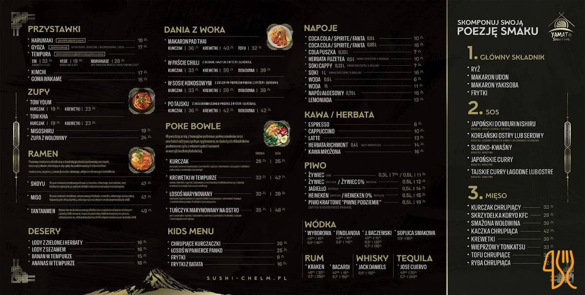 Yamato Art Sushi Wok Menu