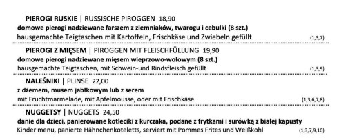 Bistro Domowe Smaki Speisekarte