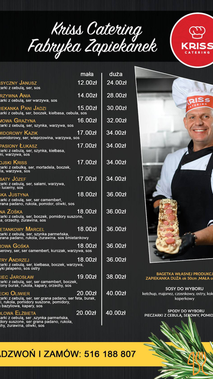 Pizzeria Kebab Oaza Menu