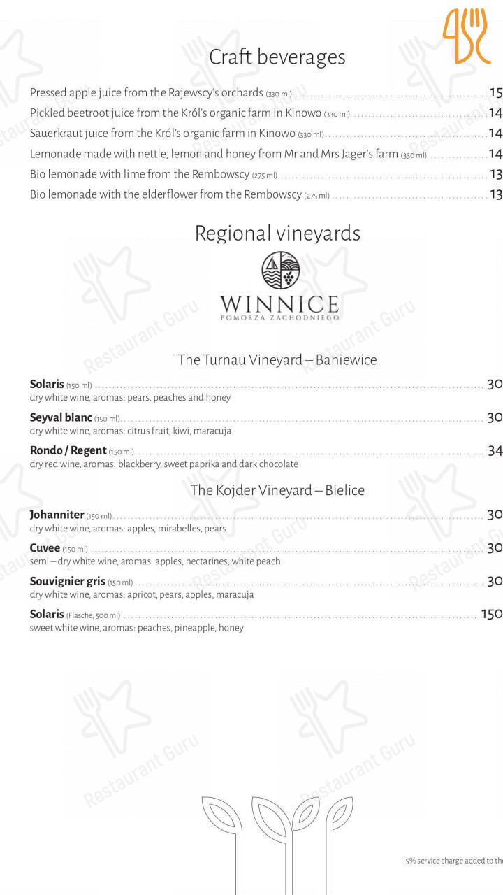 Magia Lubczyku Menu