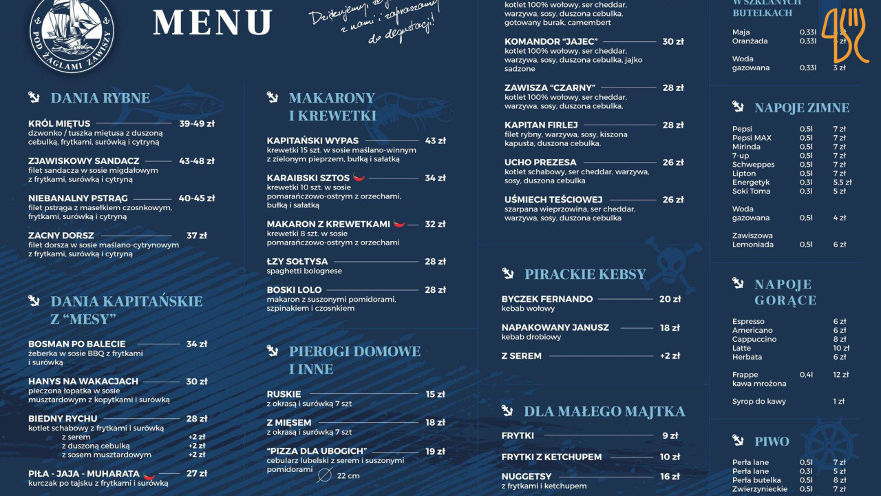Dwór Na Wolicy Pensjonat Menu