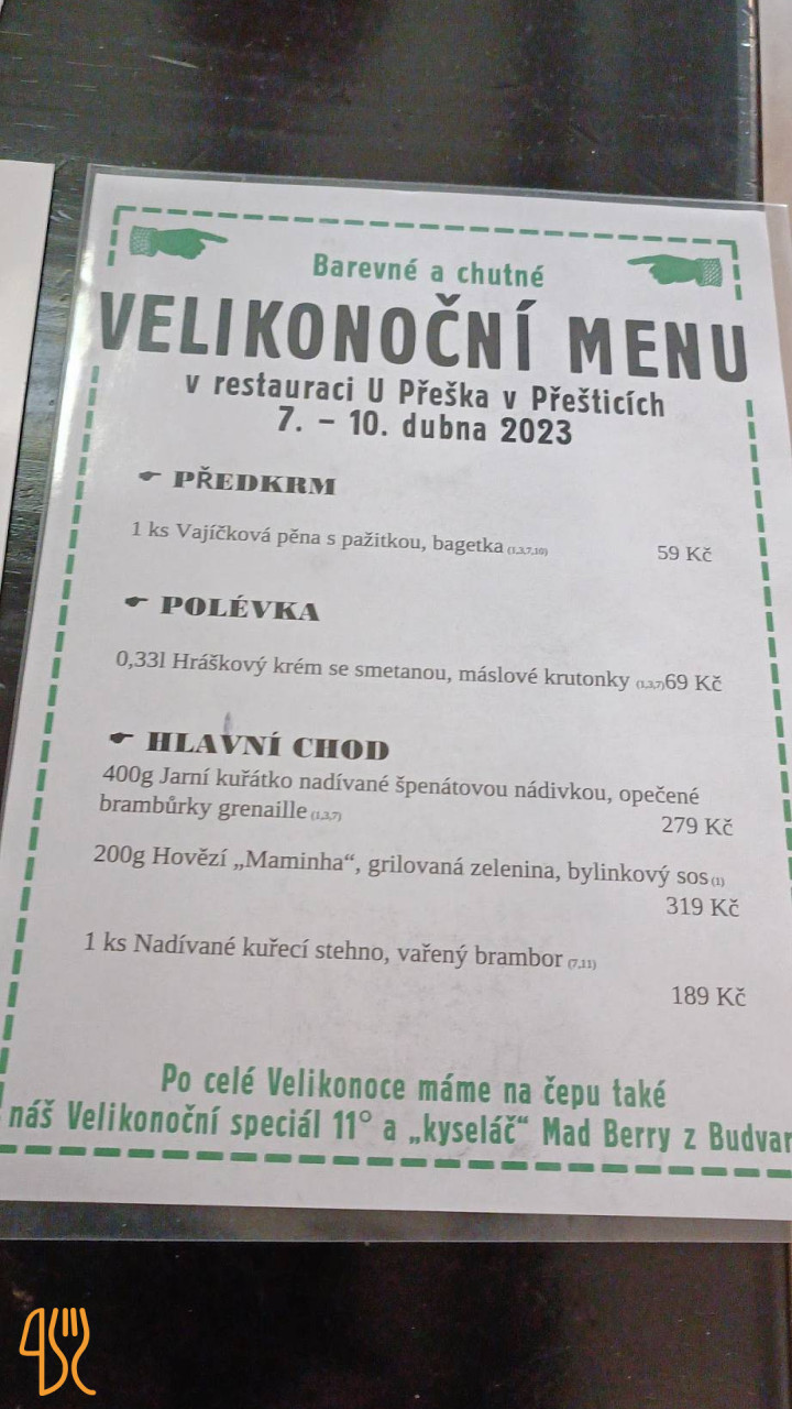 Bierozka Menu
