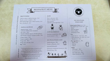 Willa Marta Bohema, Szczawnica menu