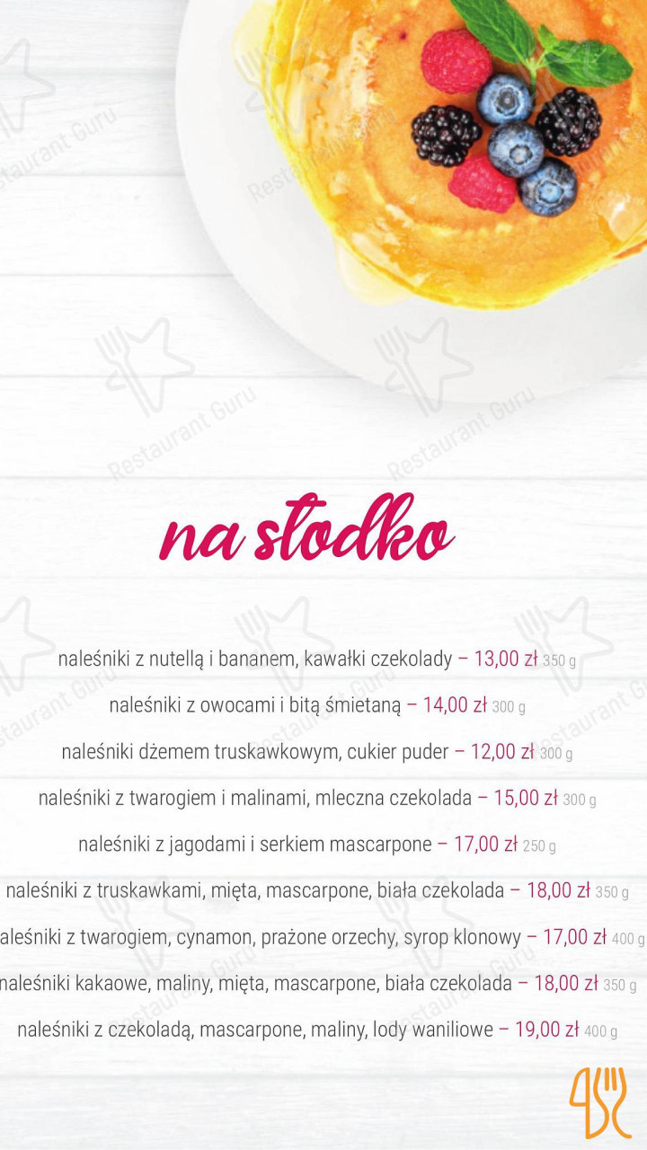 Rosso Pizzeria I Pierogarnia Menu