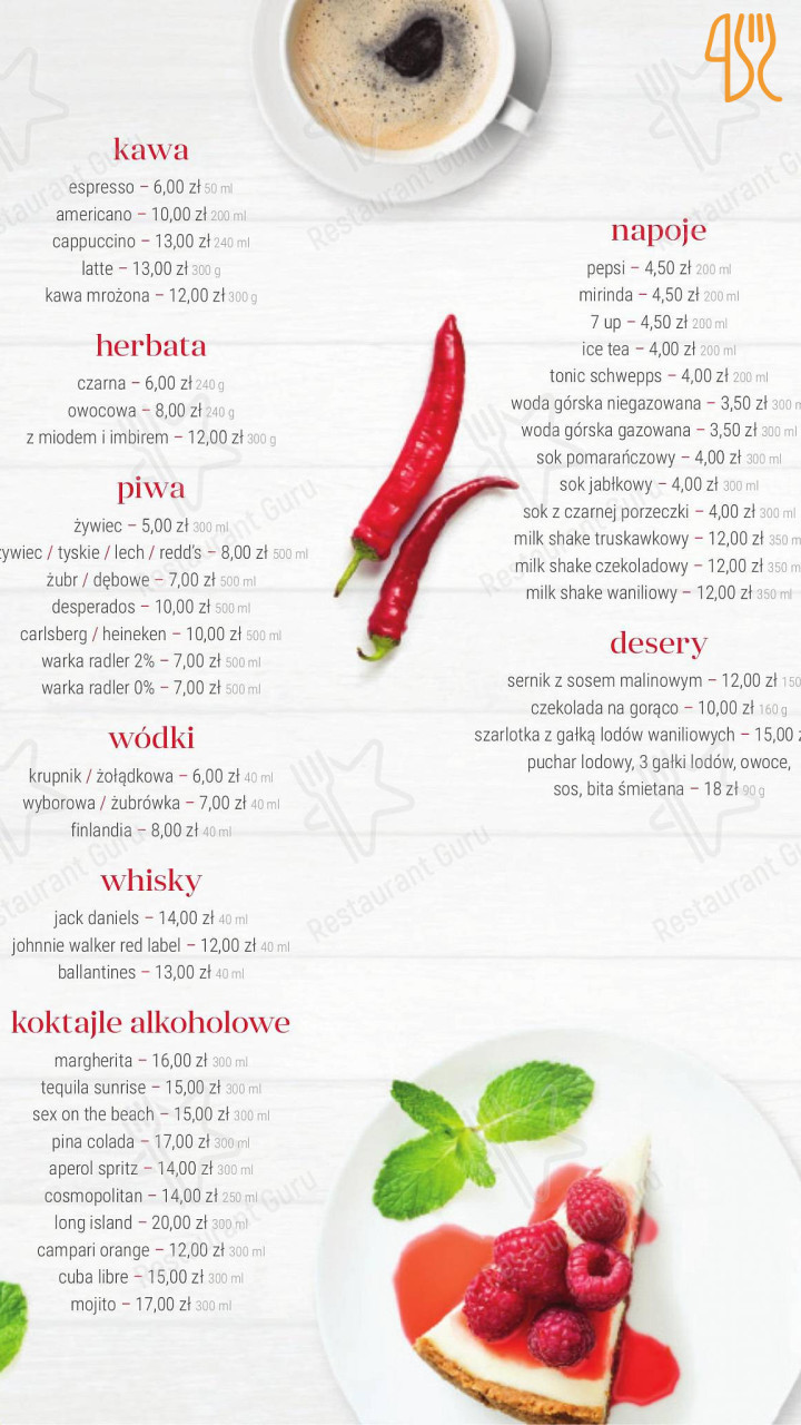 Rosso Pizzeria I Pierogarnia Menu