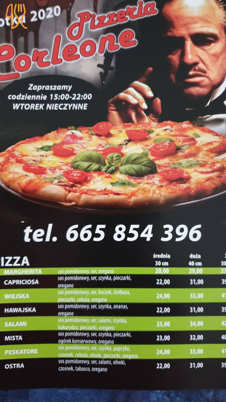 Pizzeria Corleone Menu