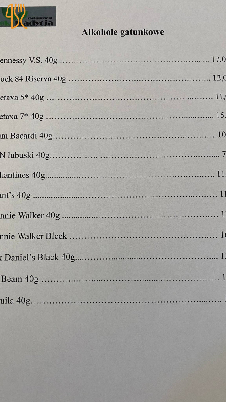 Ekotradycja Menu