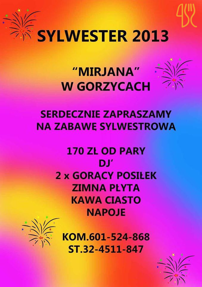 Kawiarnia Mirjana W Gorzycach Menu