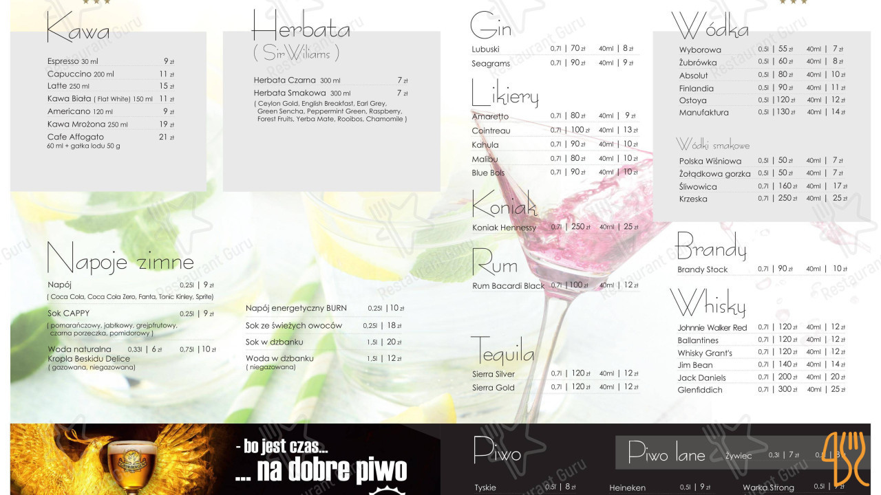 Villa Aromat Menu