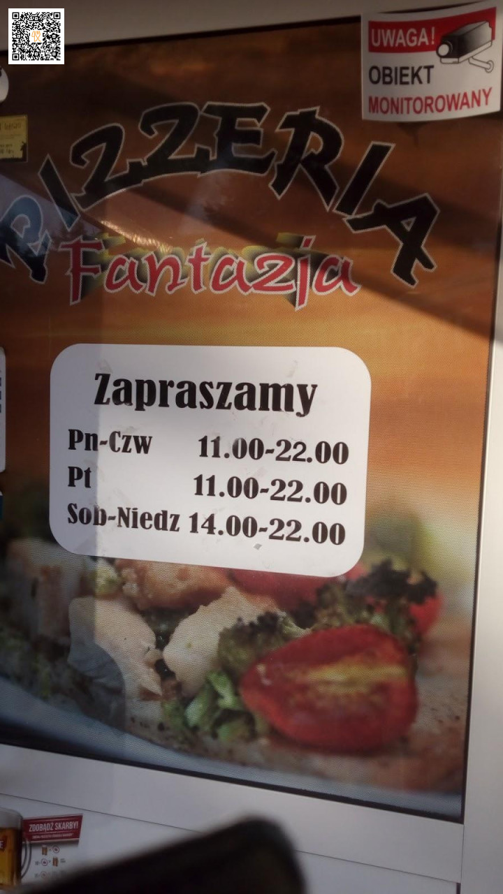 Pizzeria Fantazja Menu