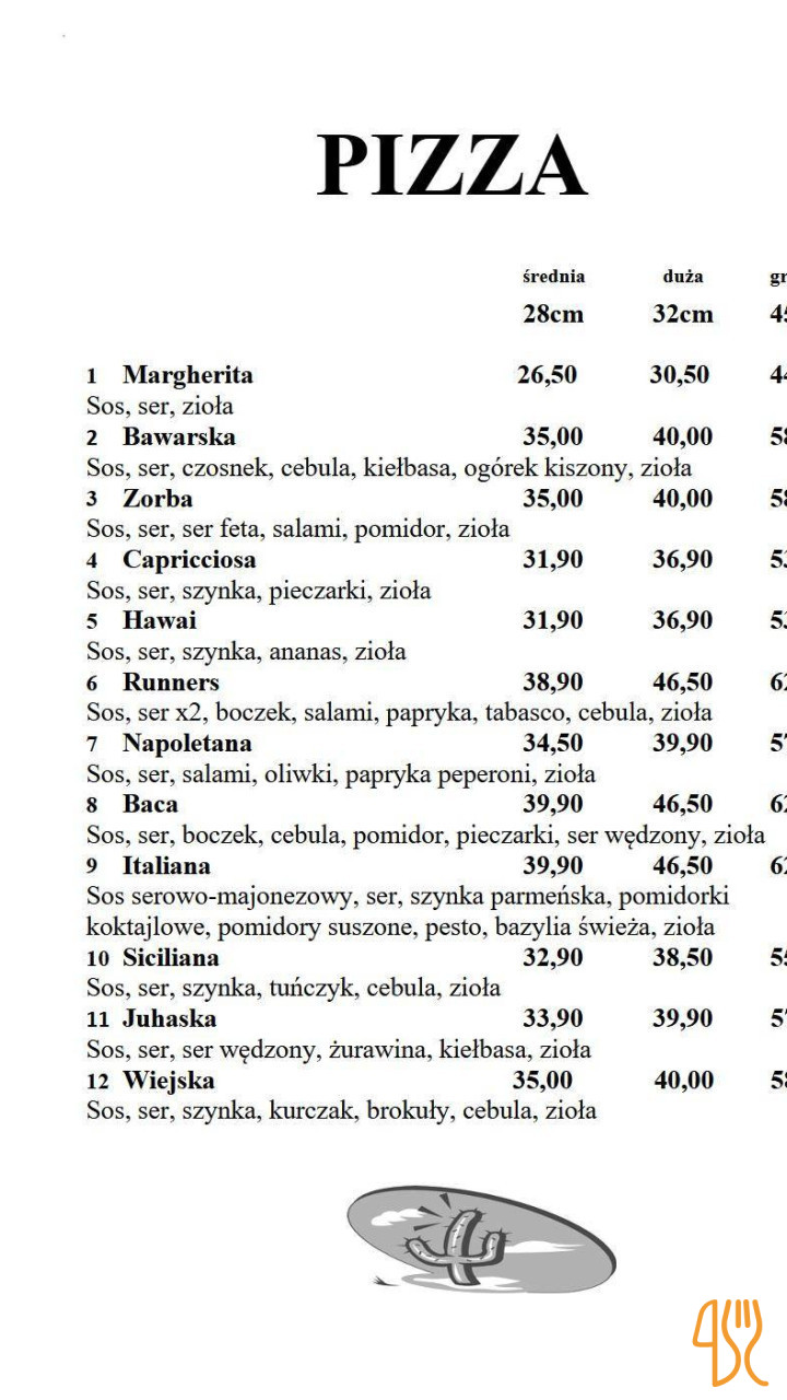 U Bąbli Jastarnia Menu