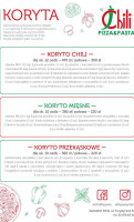 Pizzeria Chili menu