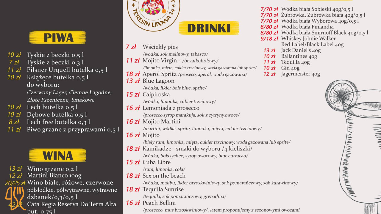 Pizzeria Pierrot Menu
