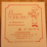 Pizzeria Soprano Jastrowie Menu