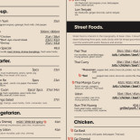 Tom Yum Menu