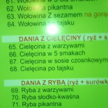 Azjatycki Menu