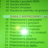 Azjatycki Menu