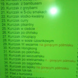 Azjatycki Menu