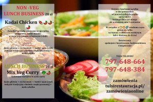 Tulsi Restauracja Indyjska Carta