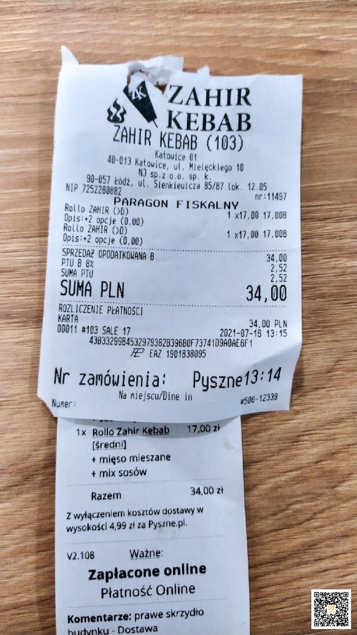 Zahir Kebab Menu