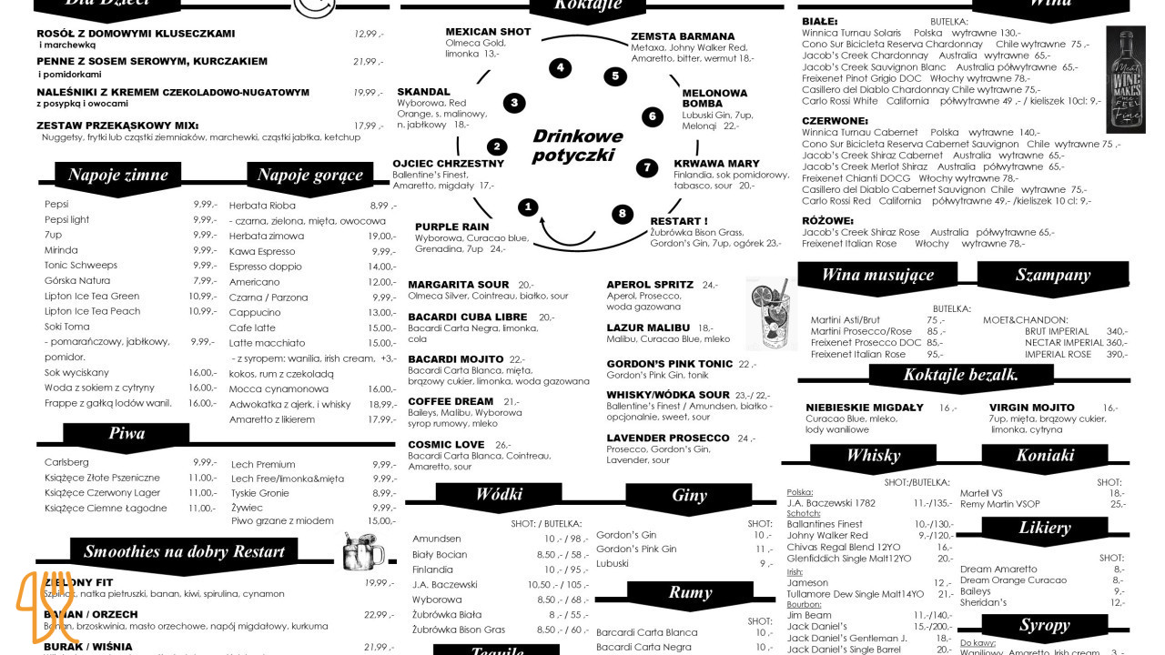 Varia Restauracja Menu