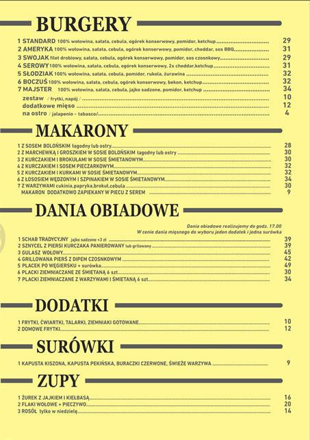 Restauracja Staromiejska Katarzyna Czerwinska Menu