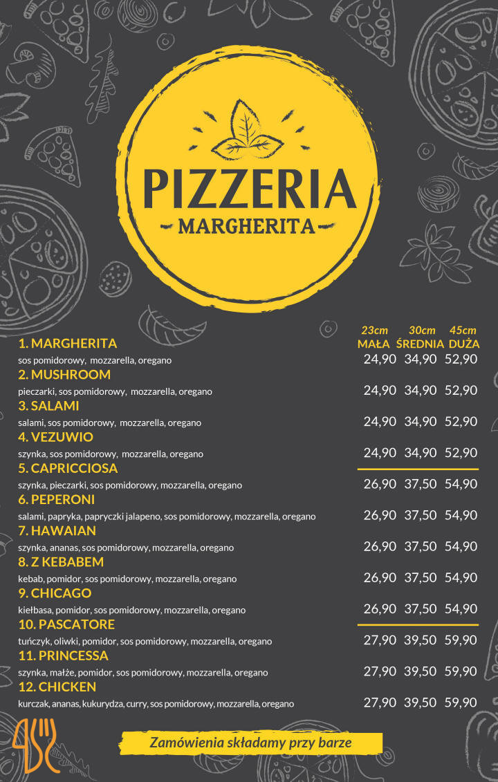 Best Pizzeria Menu