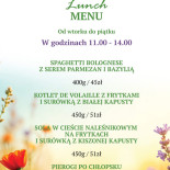 Palmiarnia Menu