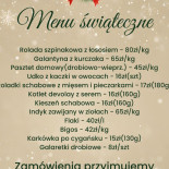 Bistro Menu