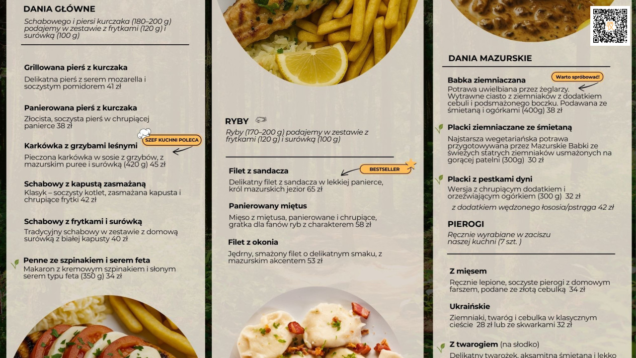 Rusałka Menu