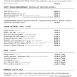 Agrokajaki Pensjonat Swornegacie Menu